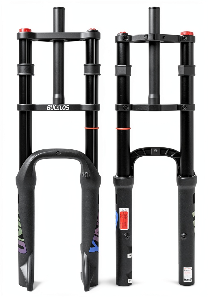 BUCKLOS Fat Tire Bike Suspension Fork close-up