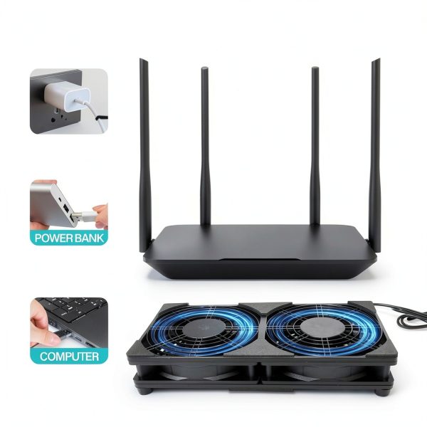 USB Cooling Fan AuyiHomu Dual 1500RPM Low Noise-5