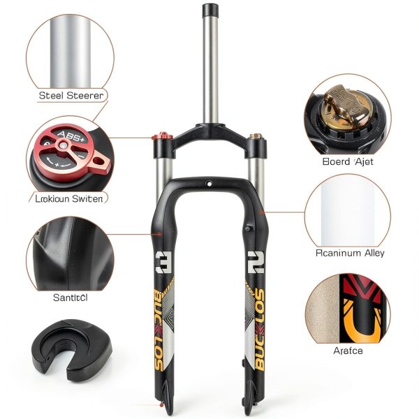 26 inch Bike Fork BUCKLOS Metal Front Suspension-3