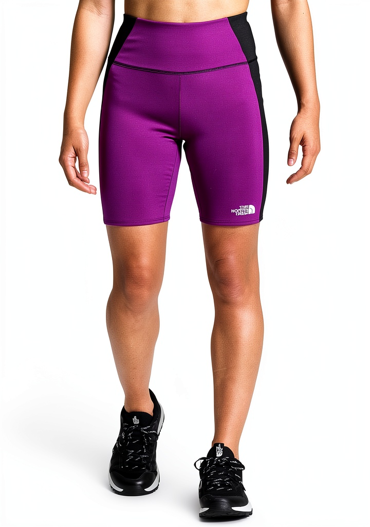 Girl wearing The North Face Girls Cycling Shorts Polyester on a bike trail during a sunny ride