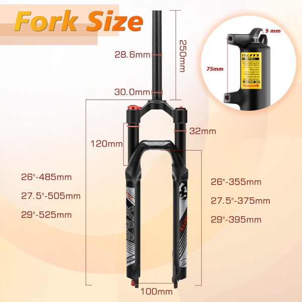 Bucklos Air Suspension Fork for Mountain Bikes-4