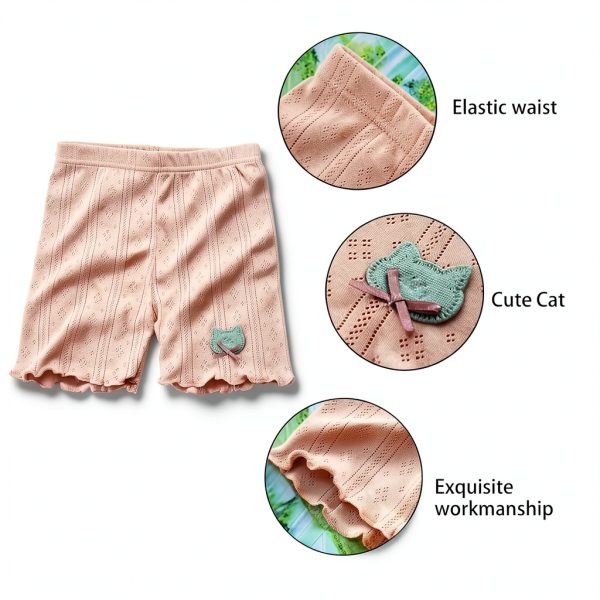 Girls Bike Shorts KidStyle Cotton Multi-Color Pack-3