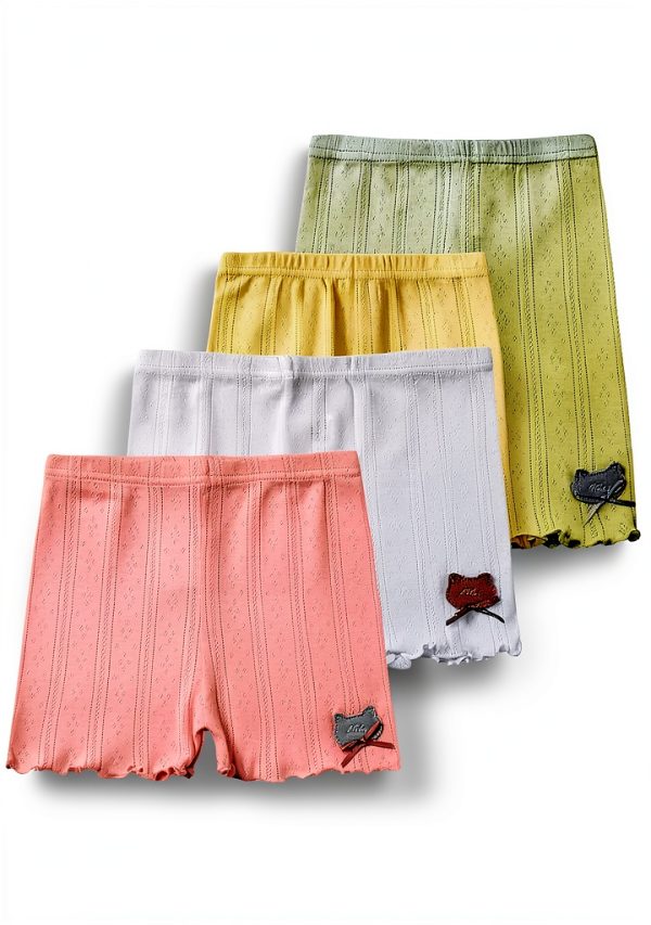 Girls Bike Shorts KidStyle Cotton Multi-Color Pack-0