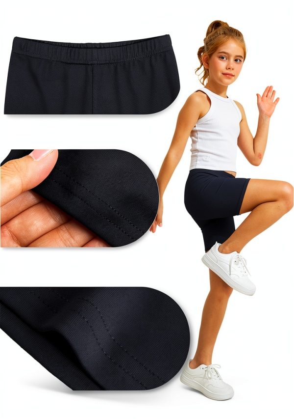 Resinta Girls Bike Shorts Breathable Elastic Waist-2