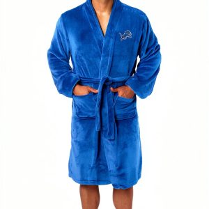 Detroit Lions Bathrobe Official Silk Touch Robe by Northwest Group-0