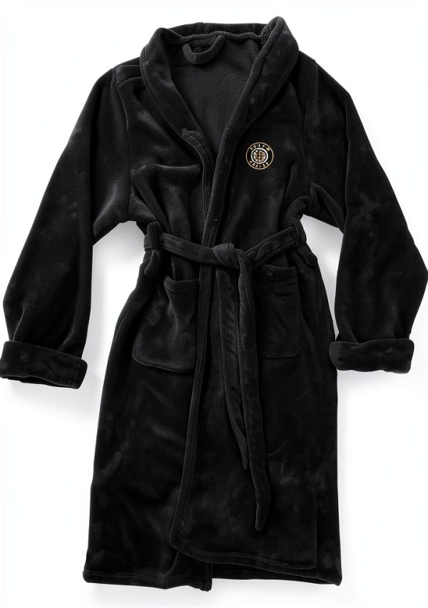 Boston Bruins Bathrobe One Size Unisex Adult Hooded Robe by Northwest-0
