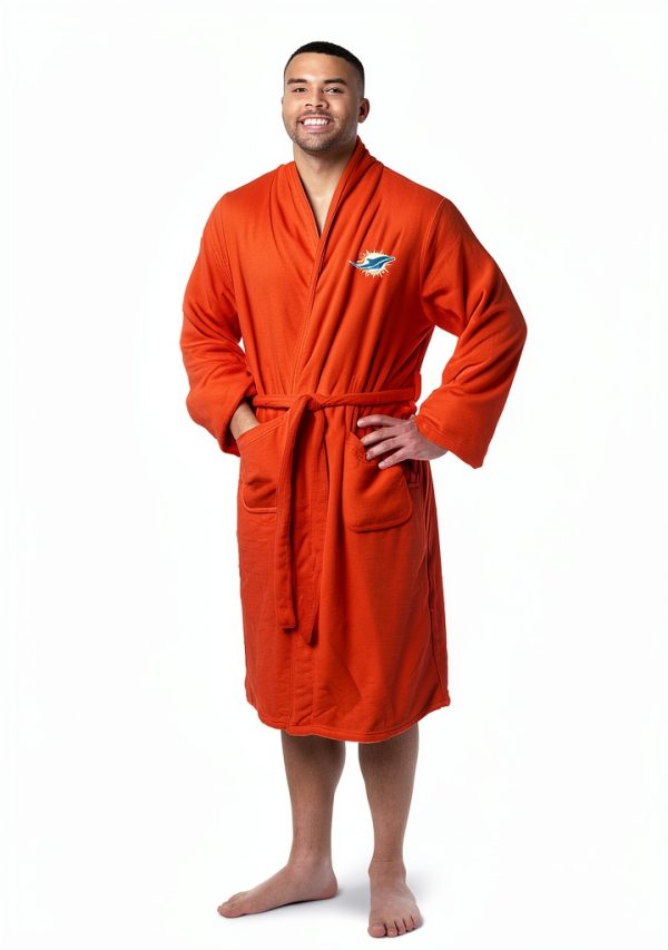 Miami Dolphins Bathrobe Northwest Group Silk Touch Unisex Size S/M-4