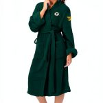 NFL Bathrobe with Embroidered Team Logo Silk Tie Belt R07 Unisex-0