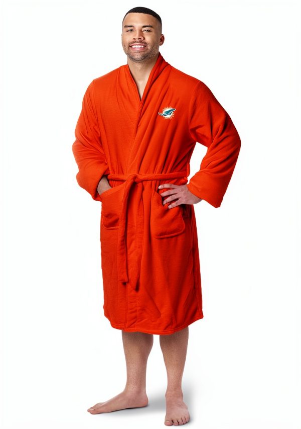 Miami Dolphins Bathrobe Northwest Group Silk Touch Unisex Size S/M-0