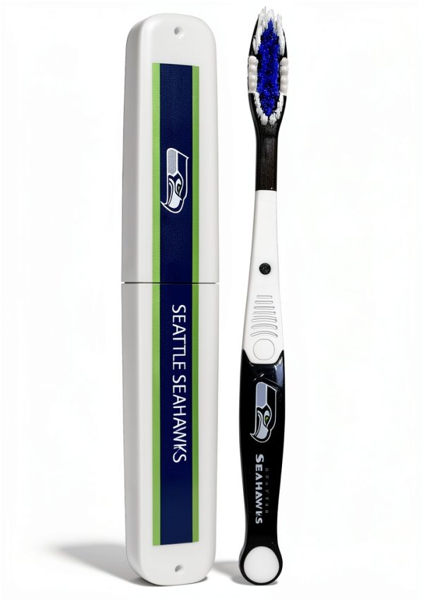 NFL Toothbrush with Team Case Soft Bristles Gum Massagers FTBR155TBC-0