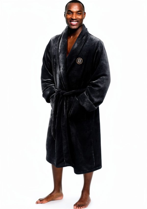 Boston Bruins Bathrobe One Size Unisex Adult Hooded Robe by Northwest-1
