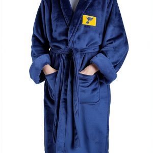 Silk Touch Bath Robe by Northwest Royal Blue Small Medium-0