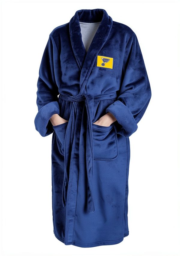 Silk Touch Bath Robe by Northwest Royal Blue Small Medium-0