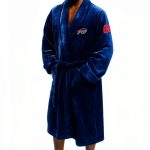 NFL Fan Bathrobe The Northwest Group – Silk Tie Belt, Embroidered Logo-0