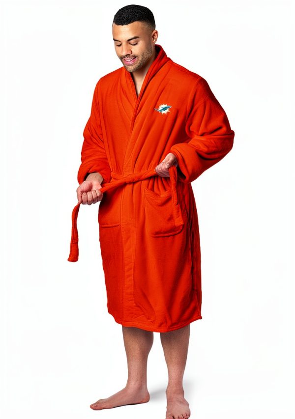 Miami Dolphins Bathrobe Northwest Group Silk Touch Unisex Size S/M-1