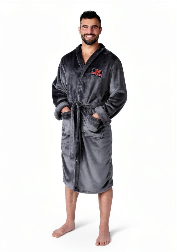 Silk Touch Bath Robe by Northwest Unisex Embroidered Sports Design-4