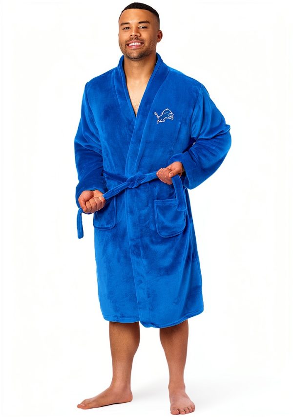 Detroit Lions Bathrobe Official Silk Touch Robe by Northwest Group-1