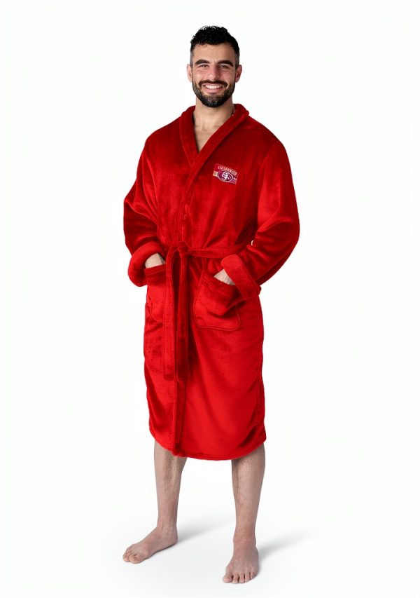 Northwest NFL 49ers Silk Touch Bath Robe Large XL Red-4