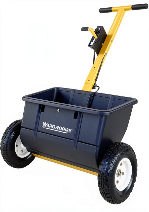 At Home 75 lb Drop Spreader 10,000 sq ft Capacity Steel Flow Control-0