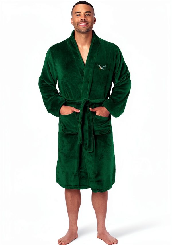 Northwest NFL Philadelphia Eagles Bathrobe Silk Touch Unisex Green L-0