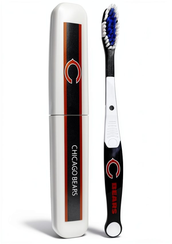 Siskiyou Sports NFL Chicago Bears Unisex Travel Set Toothbrush and Travel Case, White, One Size-0