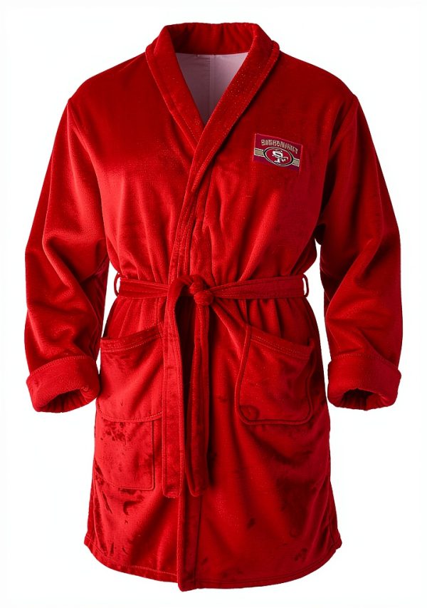 Northwest NFL 49ers Silk Touch Bath Robe Large XL Red-0