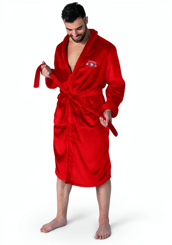 Northwest NFL 49ers Silk Touch Bath Robe Large XL Red-1