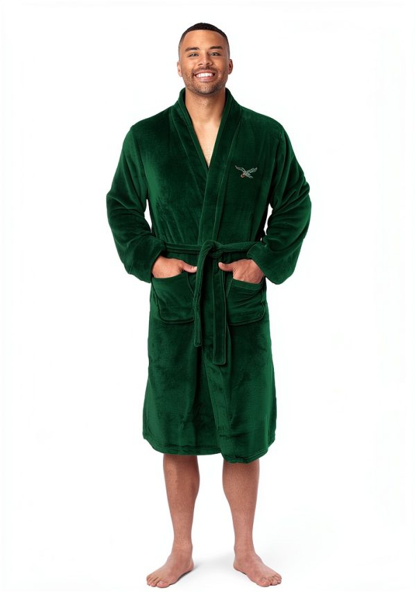 Northwest NFL Philadelphia Eagles Bathrobe Silk Touch Unisex Green L-4