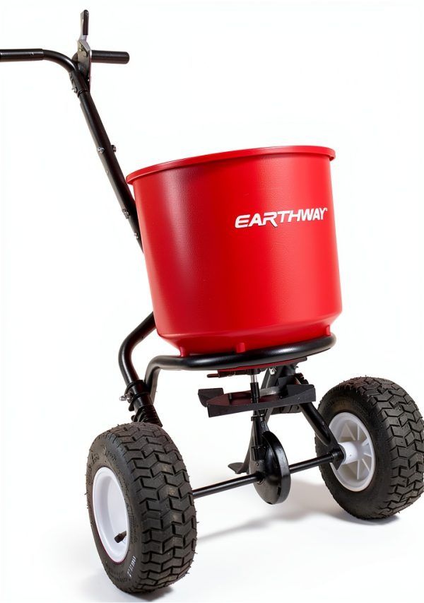 EarthWay 2600A-PLUS Fertilizer Spreader 40lb Red with Pneumatic Tires-0