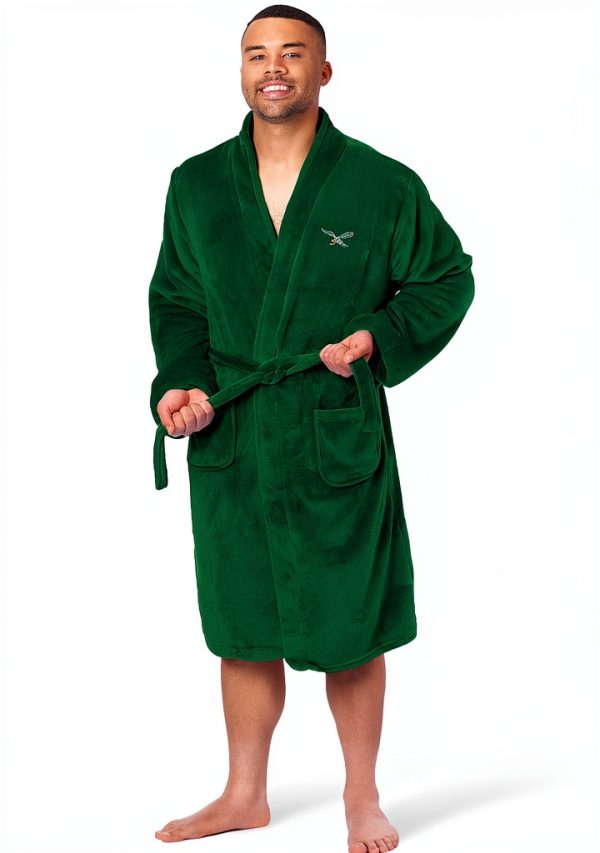 Northwest NFL Philadelphia Eagles Bathrobe Silk Touch Unisex Green L-1