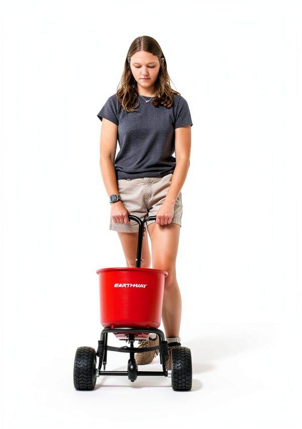 EarthWay 2600A-PLUS Fertilizer Spreader 40lb Red with Pneumatic Tires-1