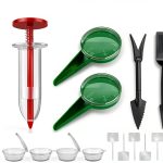 Mini Seed Spreader Set 6 PCS Rongkey Handheld Garden Tool with Dibber-0