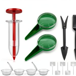 Mini Seed Spreader Set 6 PCS Rongkey Handheld Garden Tool with Dibber-0