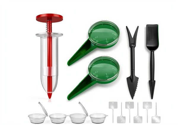 Mini Seed Spreader Set 6 PCS Rongkey Handheld Garden Tool with Dibber-0