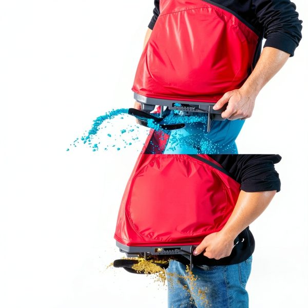 Handheld Seed Spreader Walensee 25lb Bag Flow Control Enclosed Gears-6