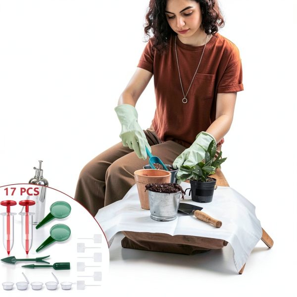 Mini Seed Spreader Set 6 PCS Rongkey Handheld Garden Tool with Dibber-5