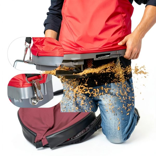 Handheld Seed Spreader Walensee 25lb Bag Flow Control Enclosed Gears-3