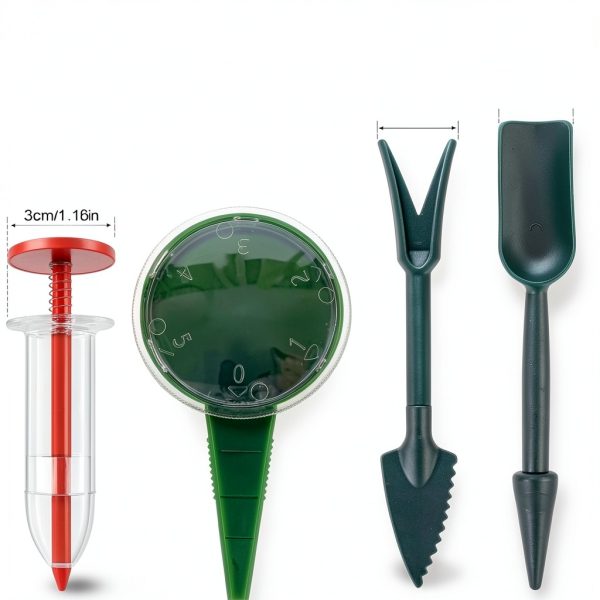 Mini Seed Spreader Set 6 PCS Rongkey Handheld Garden Tool with Dibber-6