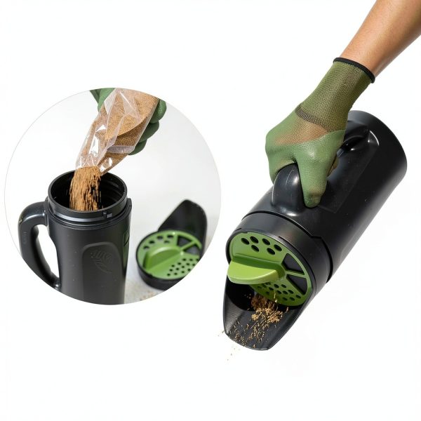 Hand Held Seed Spreader by PERSZEN for Lawn and Garden Fertilizer,-1