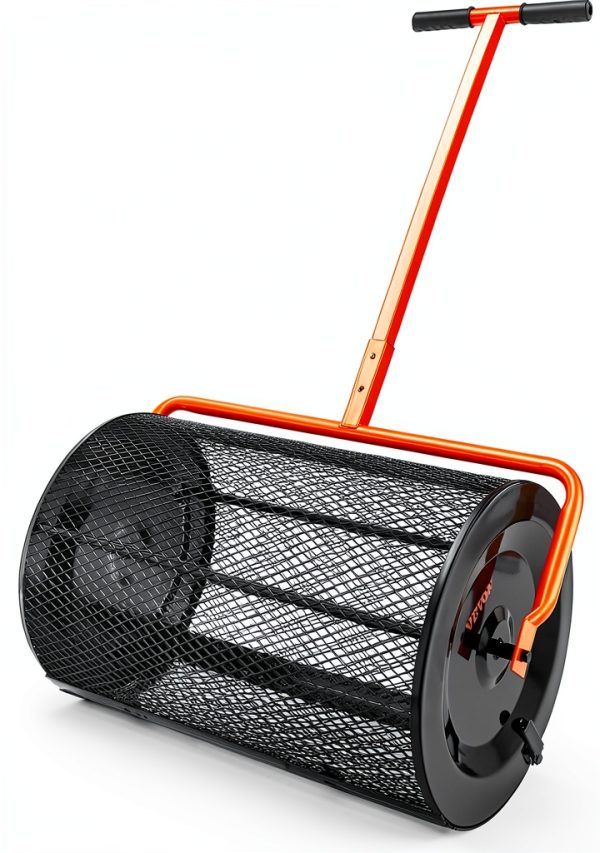 VEVOR Compost Spreader 24" Wide Lawn Spreaders with Adjustable Handle-0
