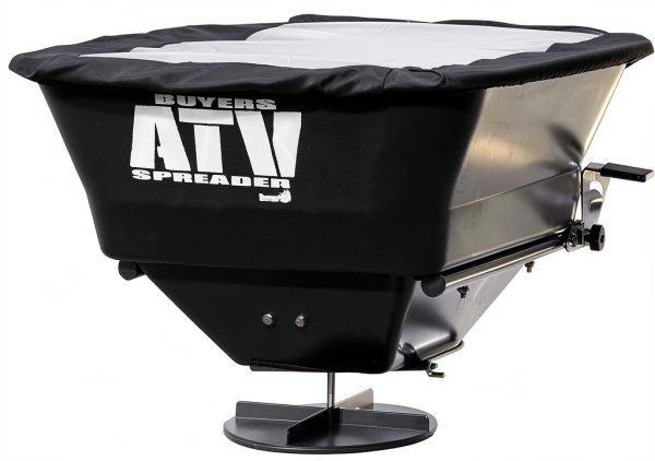 Buyers Products ATVS100 ATV Broadcast Spreader – 100 lb Capacity, Poly Hopper, 12V Motor, Rain Cover Included – Seed, Fertilizer, Salt & Feed Spreader for ATV Accessories-2