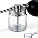 Qualirey Diatomaceous Round Food Grade Bulb Duster 2oz Silver Glass-0