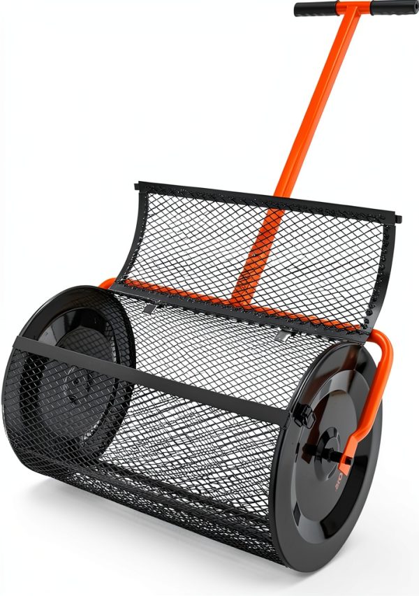 VEVOR Compost Spreader 24" Wide Lawn Spreaders with Adjustable Handle-8