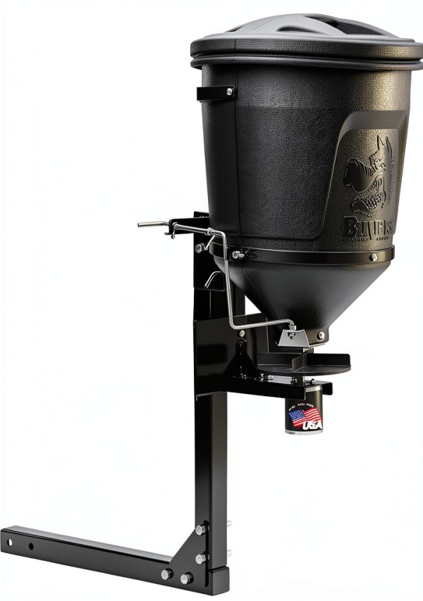 Buyers Products UTVS16 UTV Broadcast Spreader For Salt, Grass Seed, Fertilizer, Deer Feeder Seed and More, 150 lb. Capacity with Lid, UTV All Season Spreader-0