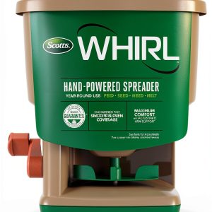 Scotts Whirl Hand-Powered Spreader for Grass Seed, Fertilizer, Salt, Ice Melt, Handheld Spreader Holds up to 1,500 sq. ft. Product-0
