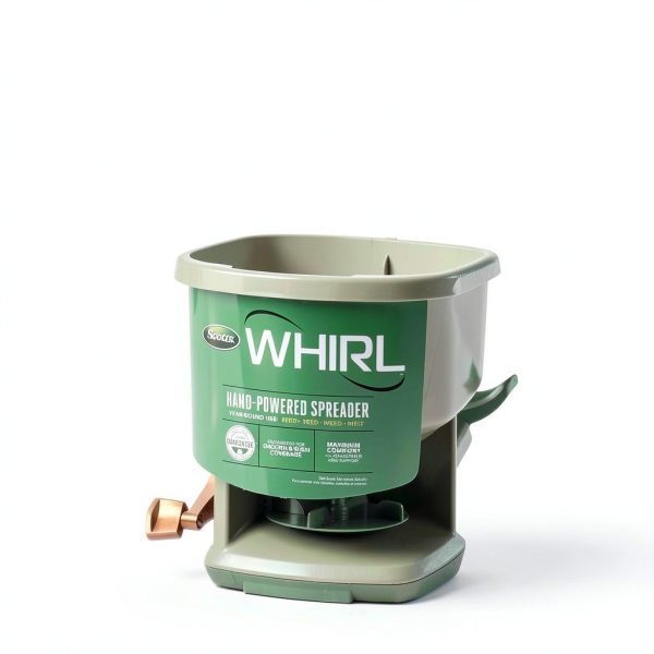 Scotts Whirl Hand-Powered Spreader for Grass Seed, Fertilizer, Salt, Ice Melt, Handheld Spreader Holds up to 1,500 sq. ft. Product-1