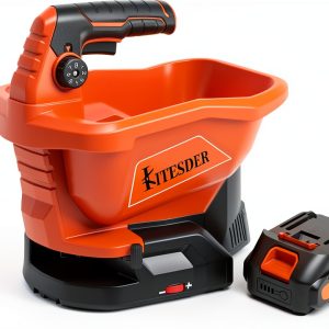Battery Powered Seed Spreader KITESDER 8 Setting 4L Broadcast Lawn-0