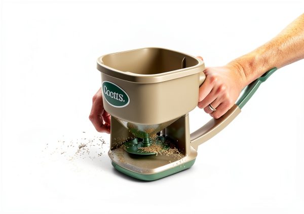 Scotts Whirl Hand-Powered Spreader for Grass Seed, Fertilizer, Salt, Ice Melt, Handheld Spreader Holds up to 1,500 sq. ft. Product-4