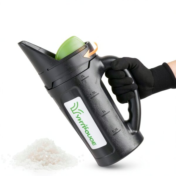 Hand held Spreader, Seed Spreader for Ice Melt, Grass Seed, Fertilizer Lawn and Garden. Multiple Adjustable Opening Sizes for Salt,Ice Melt, Up to 80 Oz-2