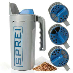 Spot Spreader 80 oz Handheld Shake Dispenser for Salt Seed Grass-0